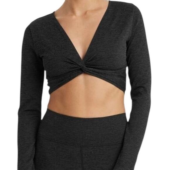 JoyLab XL cropped twist front textured active top TLS1 2244 - Picture 1 of 13